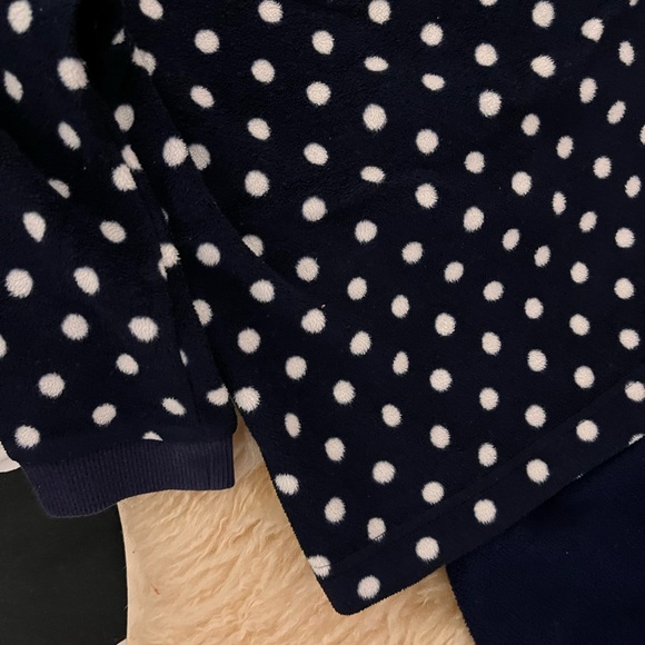 Set of 4! Uniqlo size100 cozy micro fleece pajama set, polka dots and plaid - Picture 4 of 11